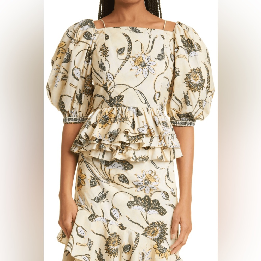 Ulla Johnson Carlotta Blouse Top - Lemonbalm Size 6